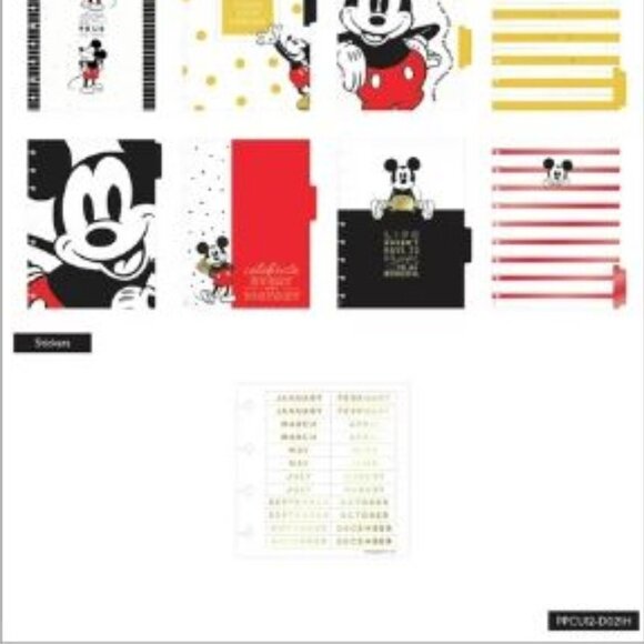 Happy Planner Disney Mickey Mouse Red Stripes Plan Your Dreams 12 Month Undated - Picture 4 of 4